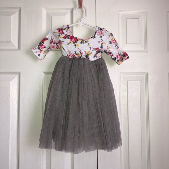 Flofallzique Other - Flofallzique Girl’s Pink Red & Yellow Floral Dress